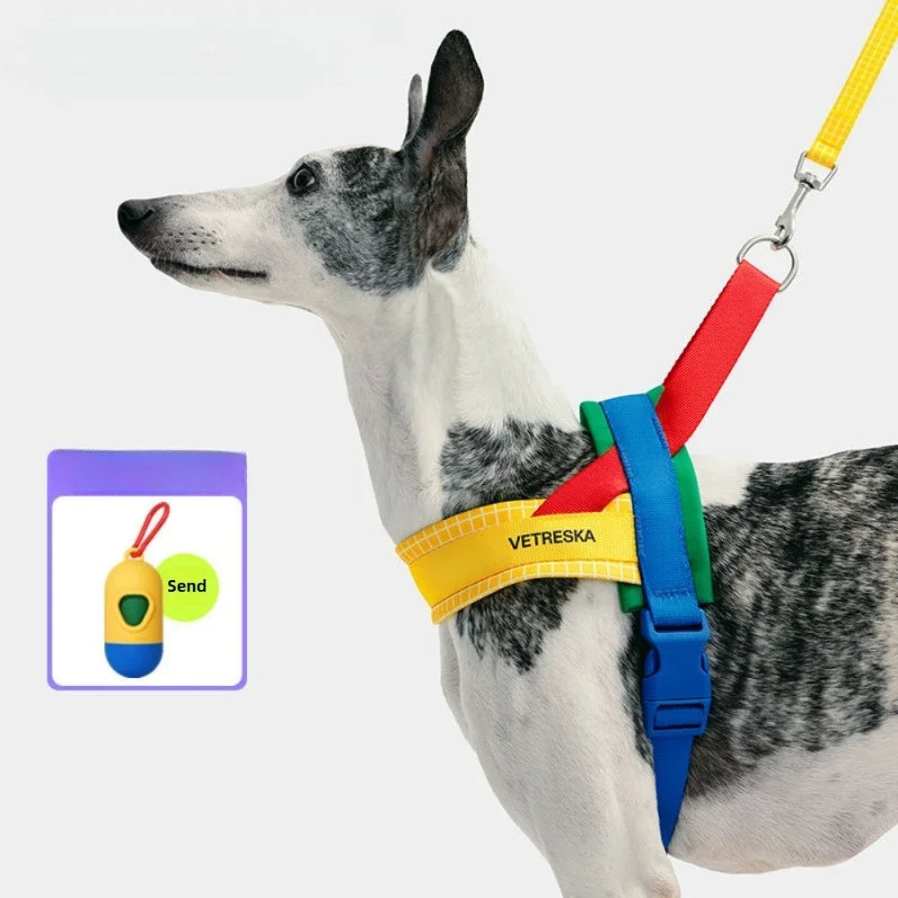 Terylene Pets Dog Chest Harness Traction Rope Set Walking Dogs Leash Rope Large Size Adjustable Harnesses Pet Products
