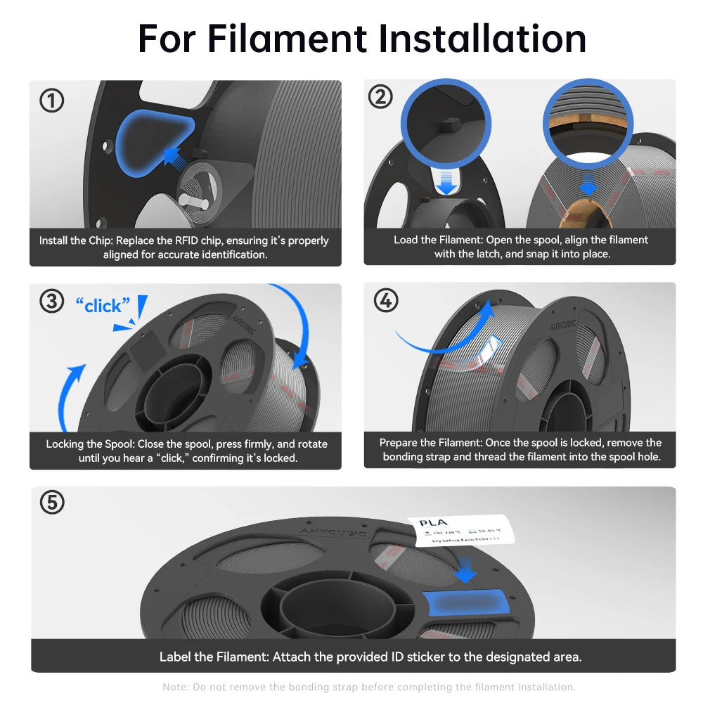 ANYCUBIC Refill PLA Filament 3D Printer 1.75mm 1kg/Roll Plastic Rubber Consumables Material For FDM 3D Printer for Kobra 3 S1C